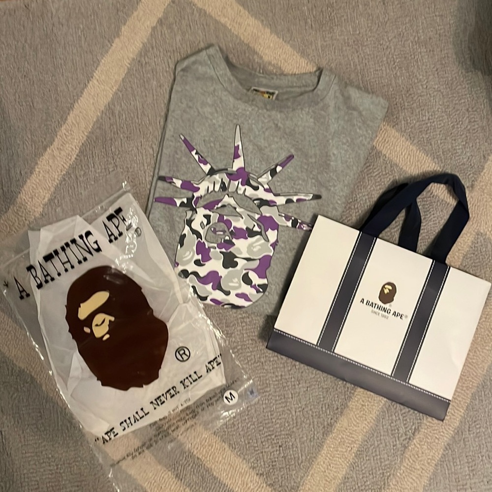 A Bathing Ape (BAPENYC) Rarely worn mens size medium t-shirt.